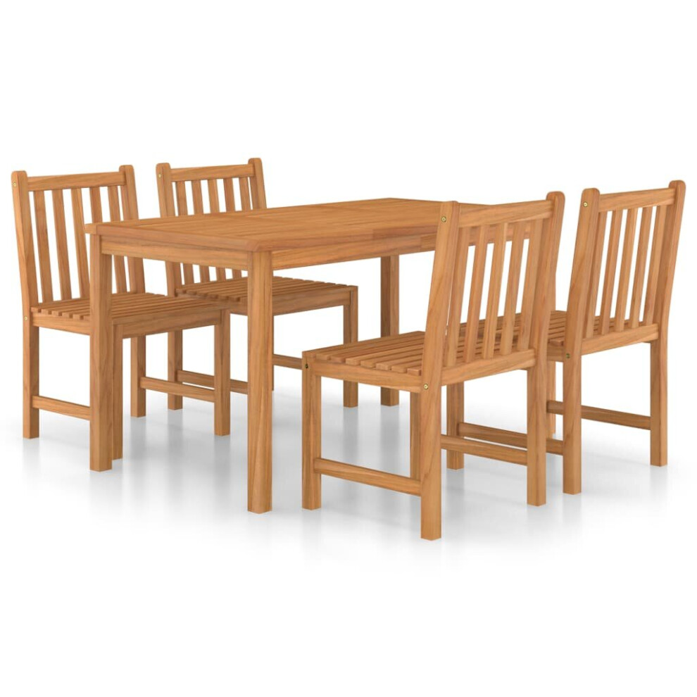 (5) vidaXL Solid Wood Teak Garden Dining Set Patio Table Furniture Multi Models