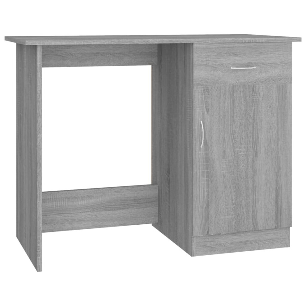 (Grey sonoma) vidaXL Desk Engineered Wood Bedroom Office Corner Study Desk Multi Colours