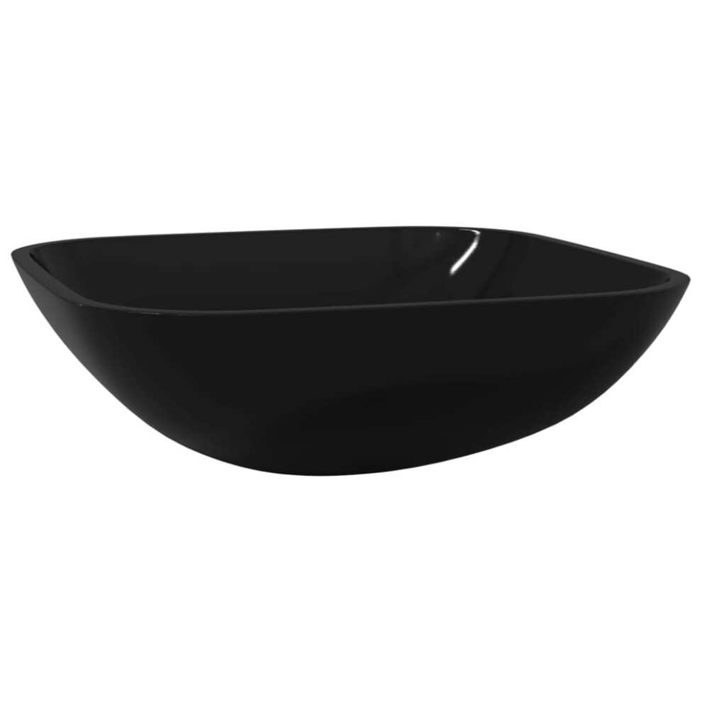 (Black) vidaXL Basin Glass Bathroom Sink Home Washroom Sink Bowl Basin Multi Colours