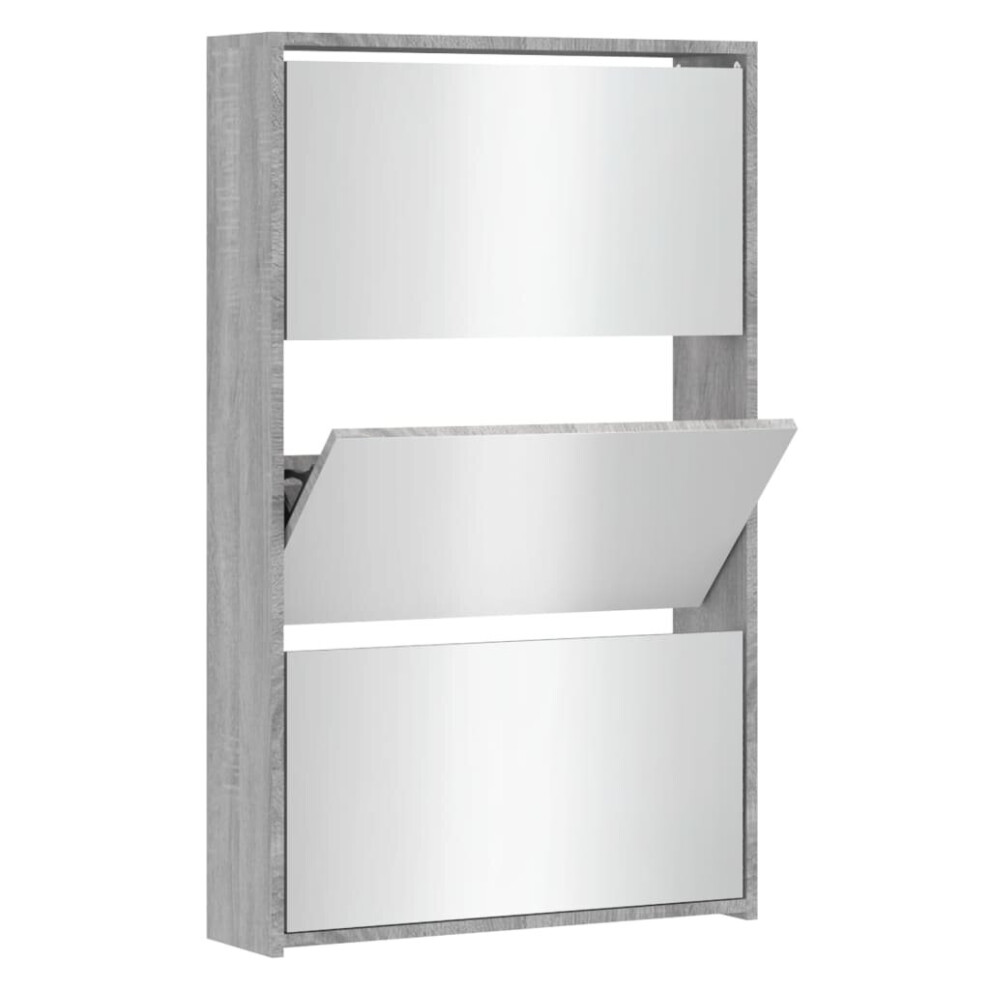 New Vidaxl ( Sonoma, 63 X 17 X 102.5 Cm (W X D X H)) Shoe Cabinet Storage Organiser Rack Stand Multi Colours 63X17x102.5/63X17x67cm Grey 342639