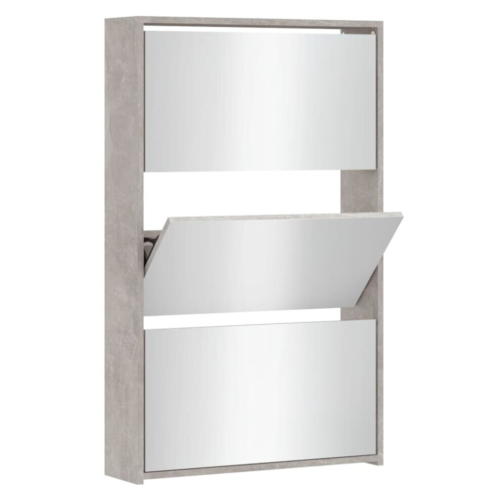 Vidaxl (Concrete 63 X X 102.5 Cm (W X D X H)) Shoe Cabinet Storage Organiser Rack Stand Multi Colours 63X17x102.5/63X17x67cm Grey Size 17