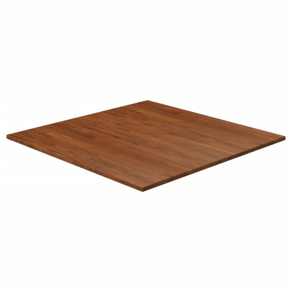 (Dark brown, 80 x 80 x 1.5 cm (L x W x T)) vidaXL Solid Wood Oak Square Table Top Desktop Multi Colours Brown Multi Sizes