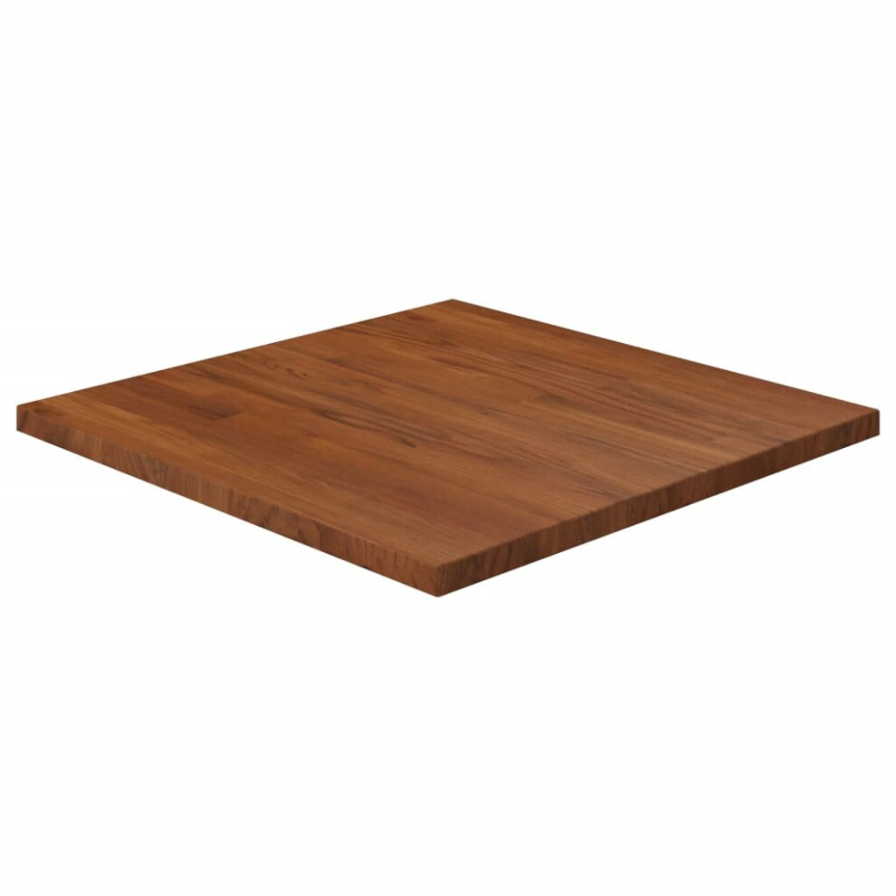 (Dark brown, 60 x 60 x 2.5 cm (L x W x T)) vidaXL Solid Wood Oak Square Table Top Desktop Multi Colours Brown Multi Sizes