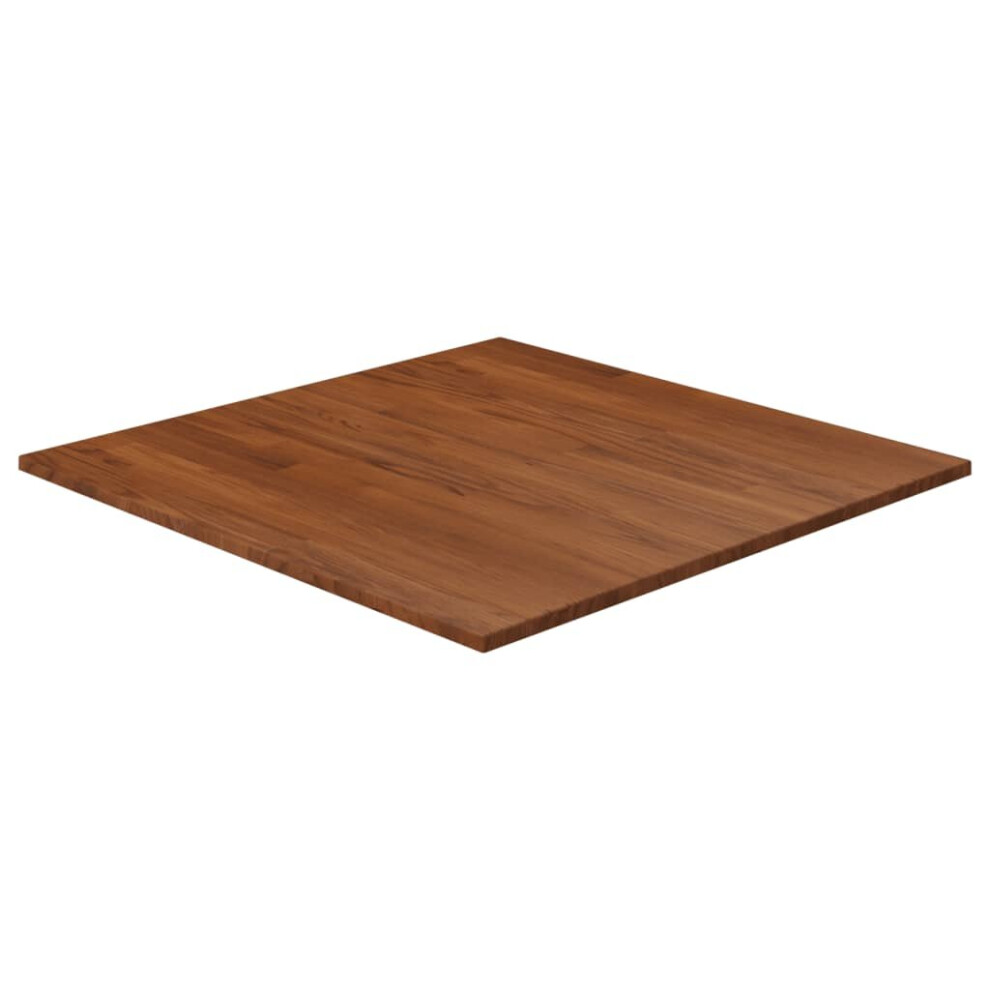 (Dark brown, 70 x 70 x 1.5 cm (L x W x T)) vidaXL Solid Wood Oak Square Table Top Desktop Multi Colours Brown Multi Sizes