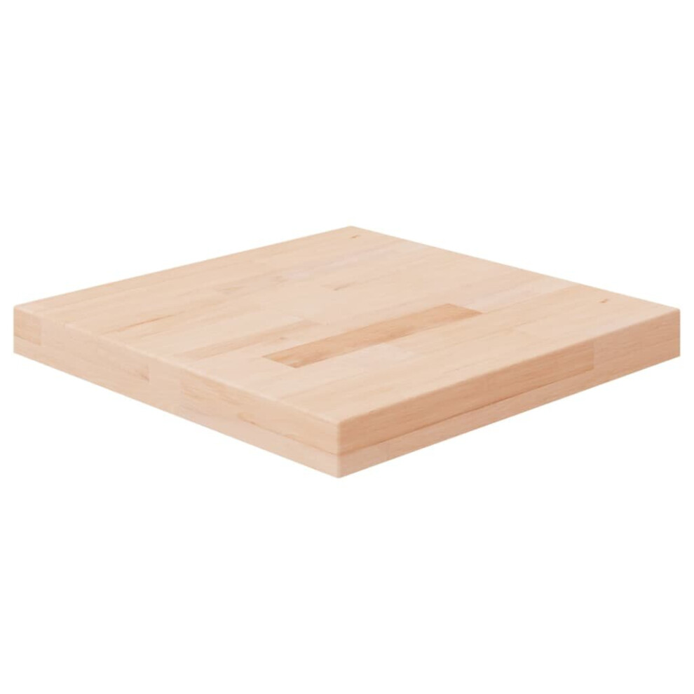 Vidaxl (Brown, 40 X 40 X 4 Cm (L X W X T)) Solid Wood Oak Square Table Top Desktop Multi Colours Brown Multi Sizes