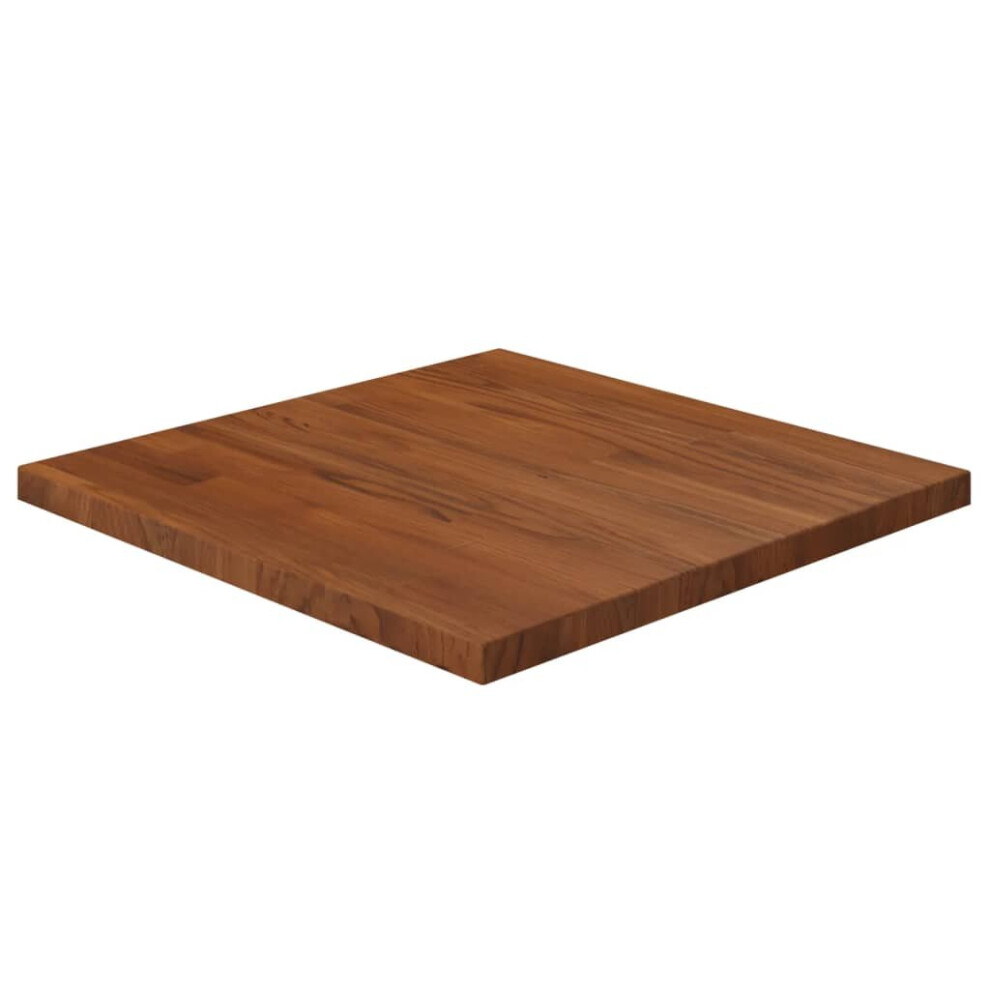 (Dark brown, 50 x 50 x 2.5 cm (L x W x T)) vidaXL Solid Wood Oak Square Table Top Desktop Multi Colours Brown Multi Sizes