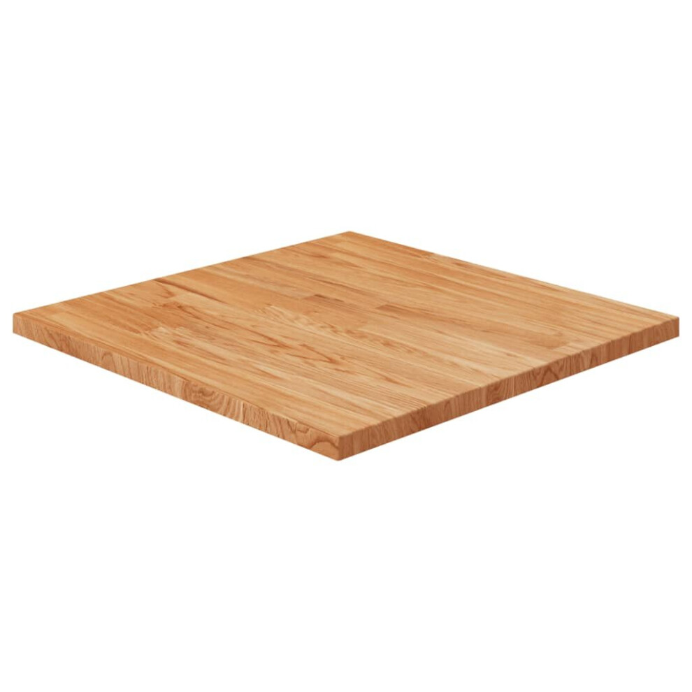 (Light brown, 60 x 60 x 2.5 cm (L x W x T)) vidaXL Solid Wood Oak Square Table Top Desktop Multi Colours Brown Multi Sizes