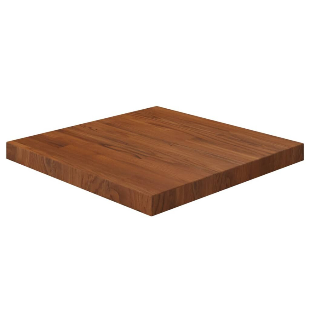 (Dark brown, 50 x 50 x 4 cm (L x W x T)) vidaXL Solid Wood Oak Square Table Top Desktop Multi Colours Brown Multi Sizes