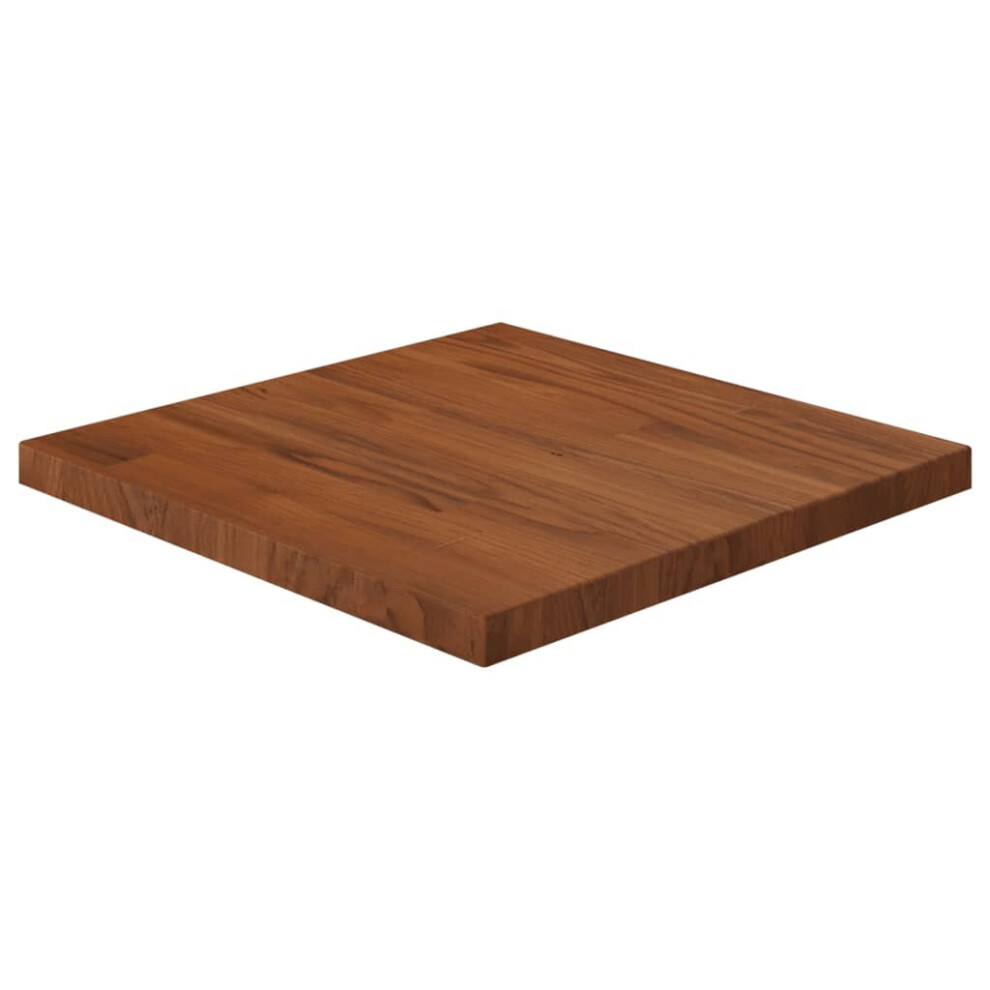 (Dark brown, 40 x 40 x 2.5 cm (L x W x T)) vidaXL Solid Wood Oak Square Table Top Desktop Multi Colours Brown Multi Sizes