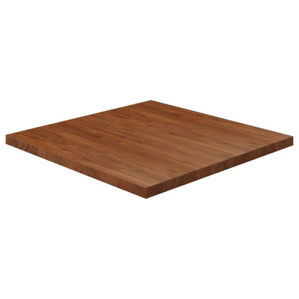 (Dark brown, 90 x 90 x 4 cm (L x W x T)) vidaXL Solid Wood Oak Square Table Top Desktop Multi Colours Brown Multi Sizes