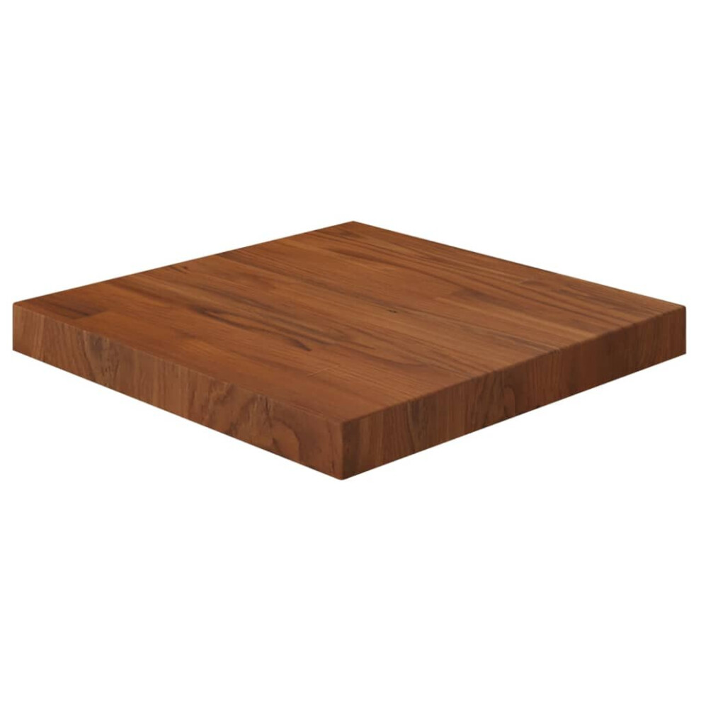 (Dark brown, 40 x 40 x 4 cm (L x W x T)) vidaXL Solid Wood Oak Square Table Top Desktop Multi Colours Brown Multi Sizes