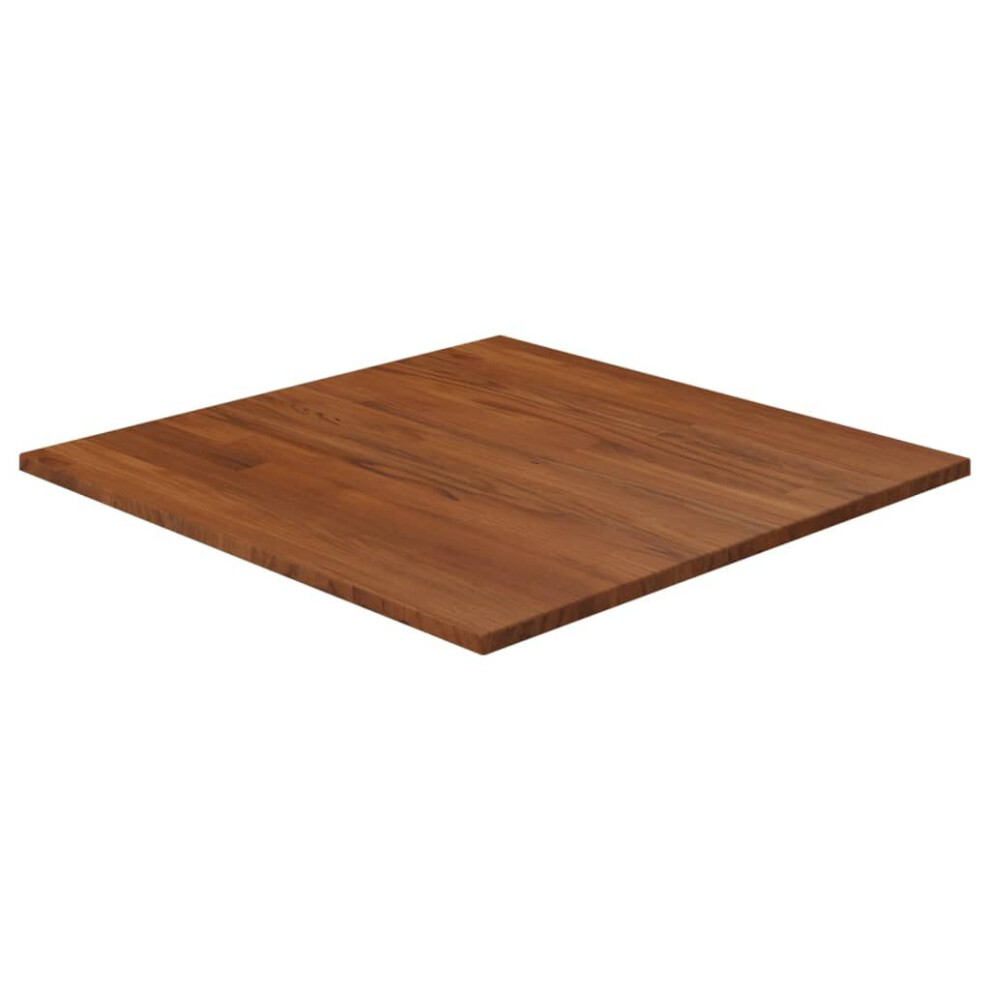 (Dark brown, 60 x 60 x 1.5 cm (L x W x T)) vidaXL Solid Wood Oak Square Table Top Desktop Multi Colours Brown Multi Sizes