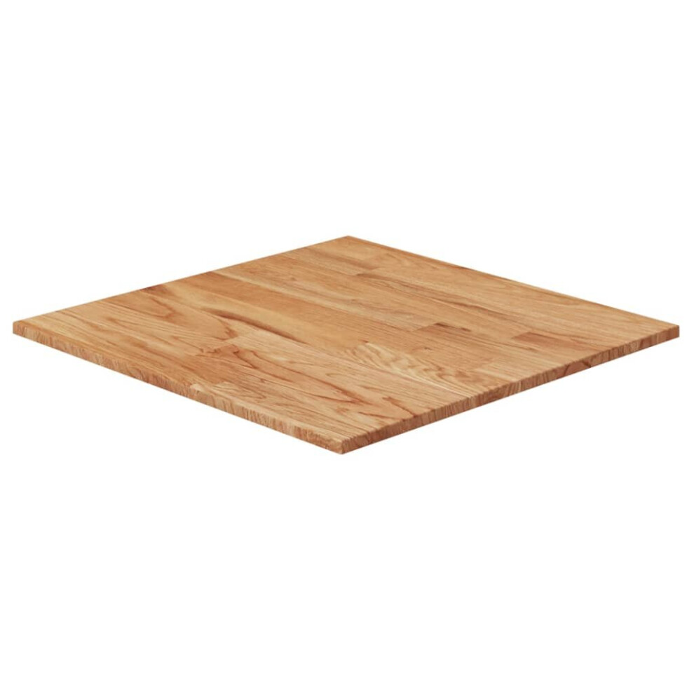 Vidaxl (Light Brown, 60 X 60 X 1.5 Cm (L X W X T)) Solid Wood Oak Square Table Top Desktop Multi Colours Brown Multi Sizes