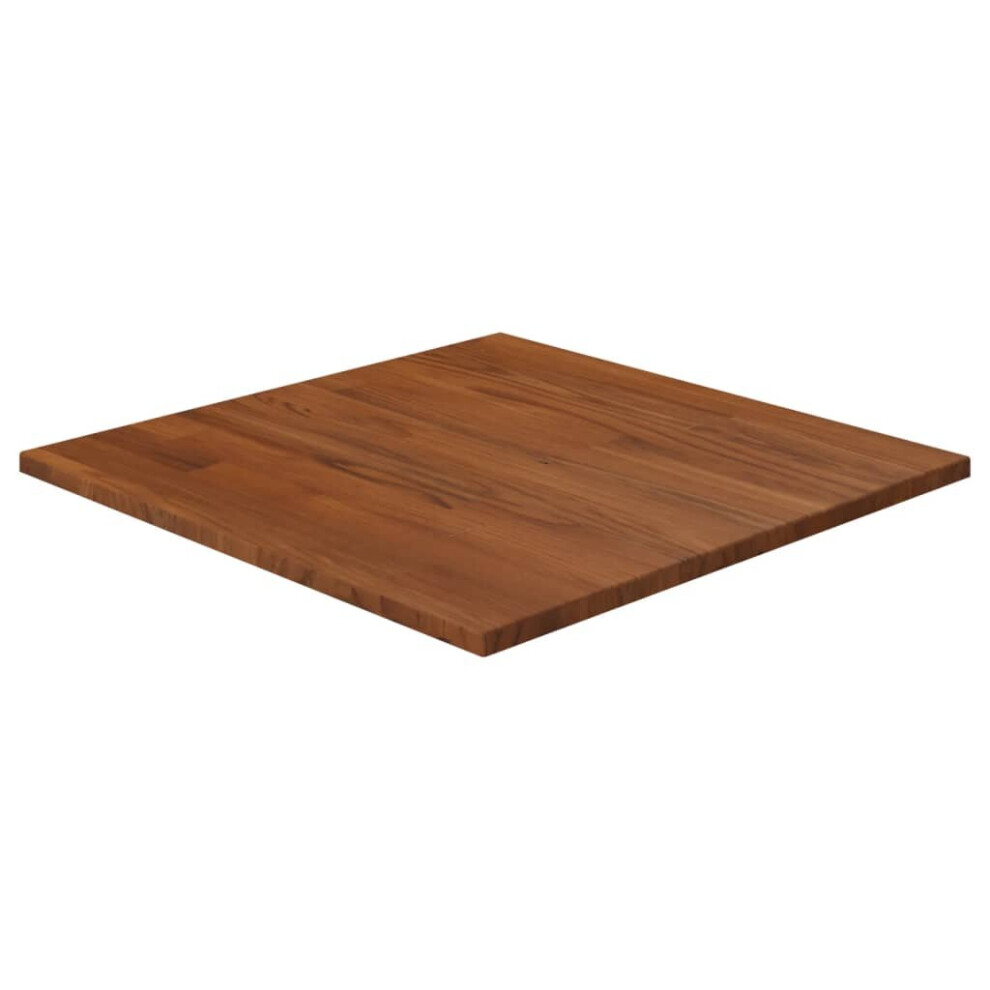 Vidaxl (Dark Brown, 50 X 50 X 1.5 Cm (L X W X T)) Solid Wood Oak Square Table Top Desktop Multi Colours Brown Multi Sizes