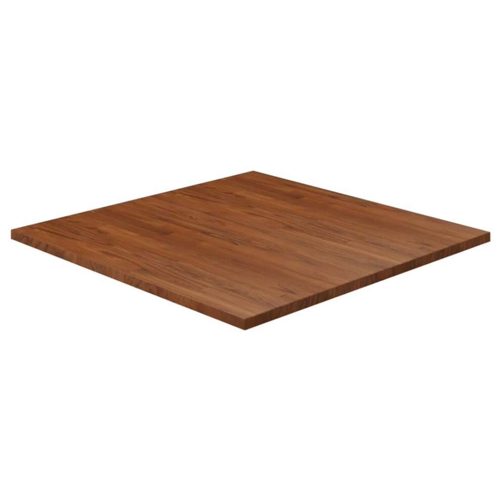 (Dark brown, 90 x 90 x 2.5 cm (L x W x T)) vidaXL Solid Wood Oak Square Table Top Desktop Multi Colours Brown Multi Sizes