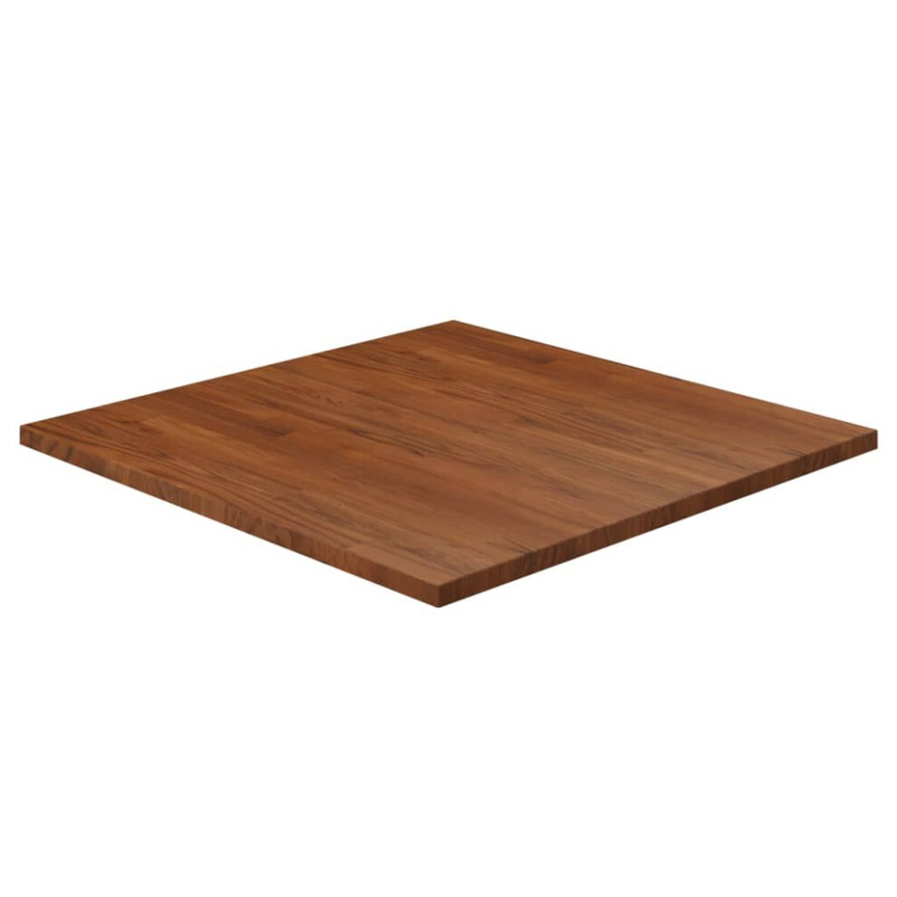 (Dark brown, 80 x 80 x 2.5 cm (L x W x T)) vidaXL Solid Wood Oak Square Table Top Desktop Multi Colours Brown Multi Sizes