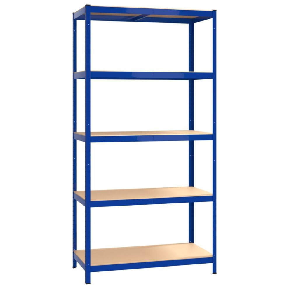 (Blue, 100 x 50 x 200 cm (L x W x H)) vidaXL Storage Shelf Garage Organiser Holder Rack Steel and Engineered Wood