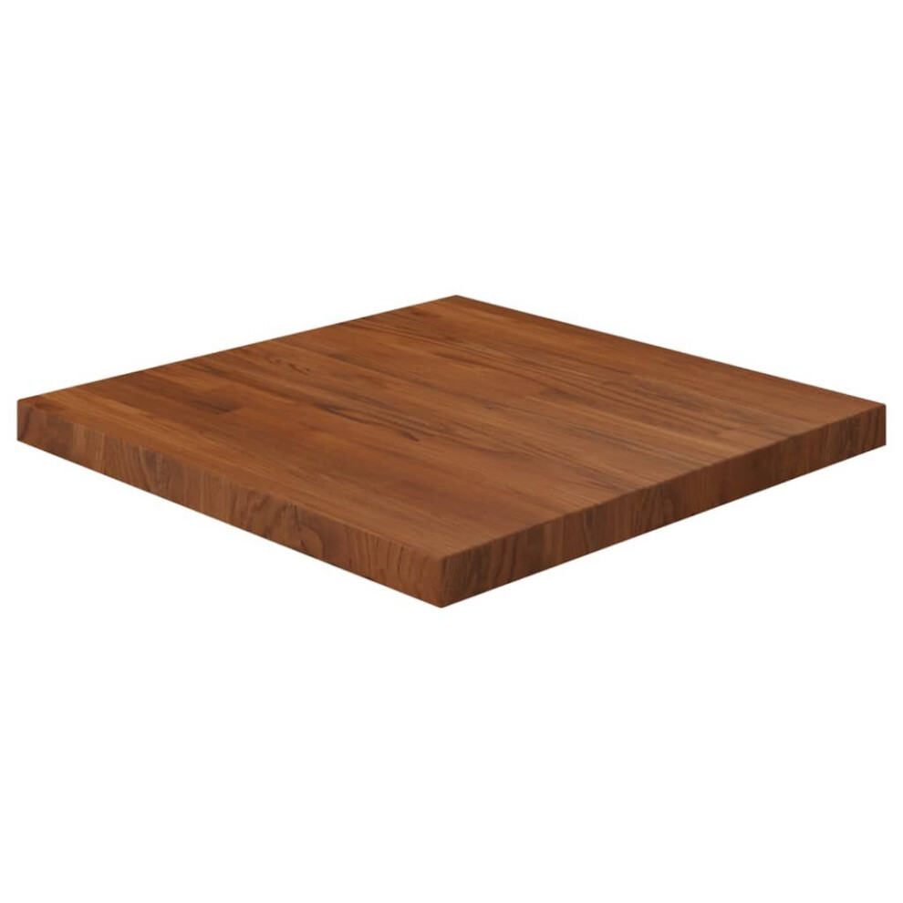 (Dark brown, 60 x 60 x 4 cm (L x W x T)) vidaXL Solid Wood Oak Square Table Top Desktop Multi Colours Brown Multi Sizes