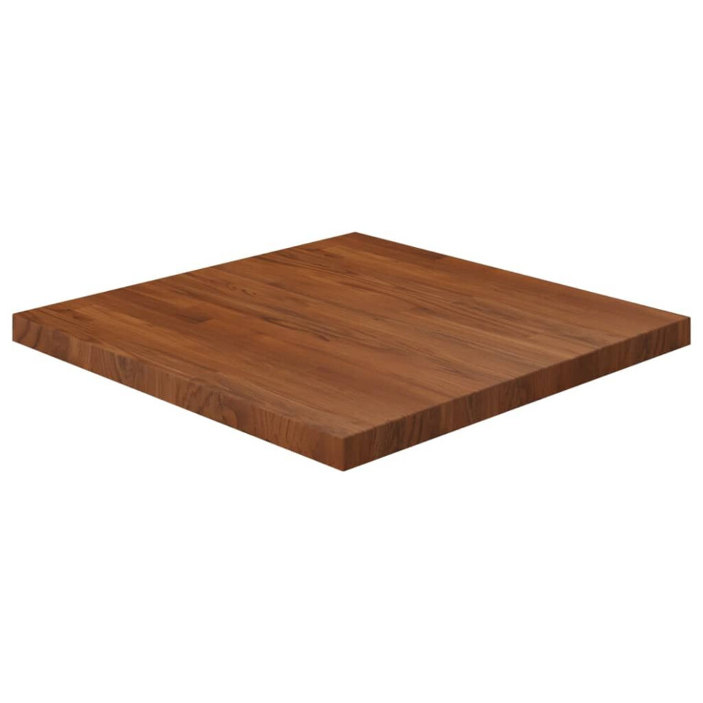 (Dark brown, 70 x 70 x 4 cm (L x W x T)) vidaXL Solid Wood Oak Square Table Top Desktop Multi Colours Brown Multi Sizes