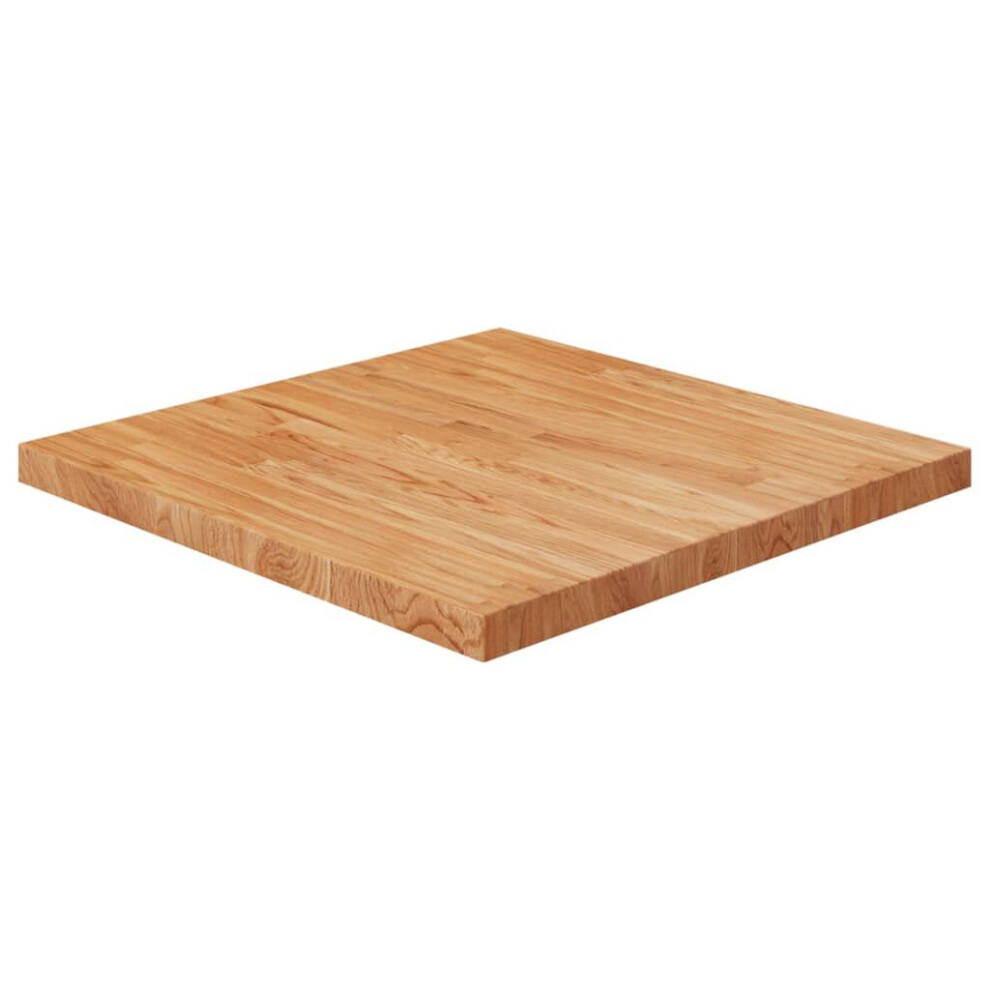Vidaxl (Light Brown, 70 X 70 X 4 Cm (L X W X T)) Solid Wood Oak Square Table Top Desktop Multi Colours Brown Multi Sizes