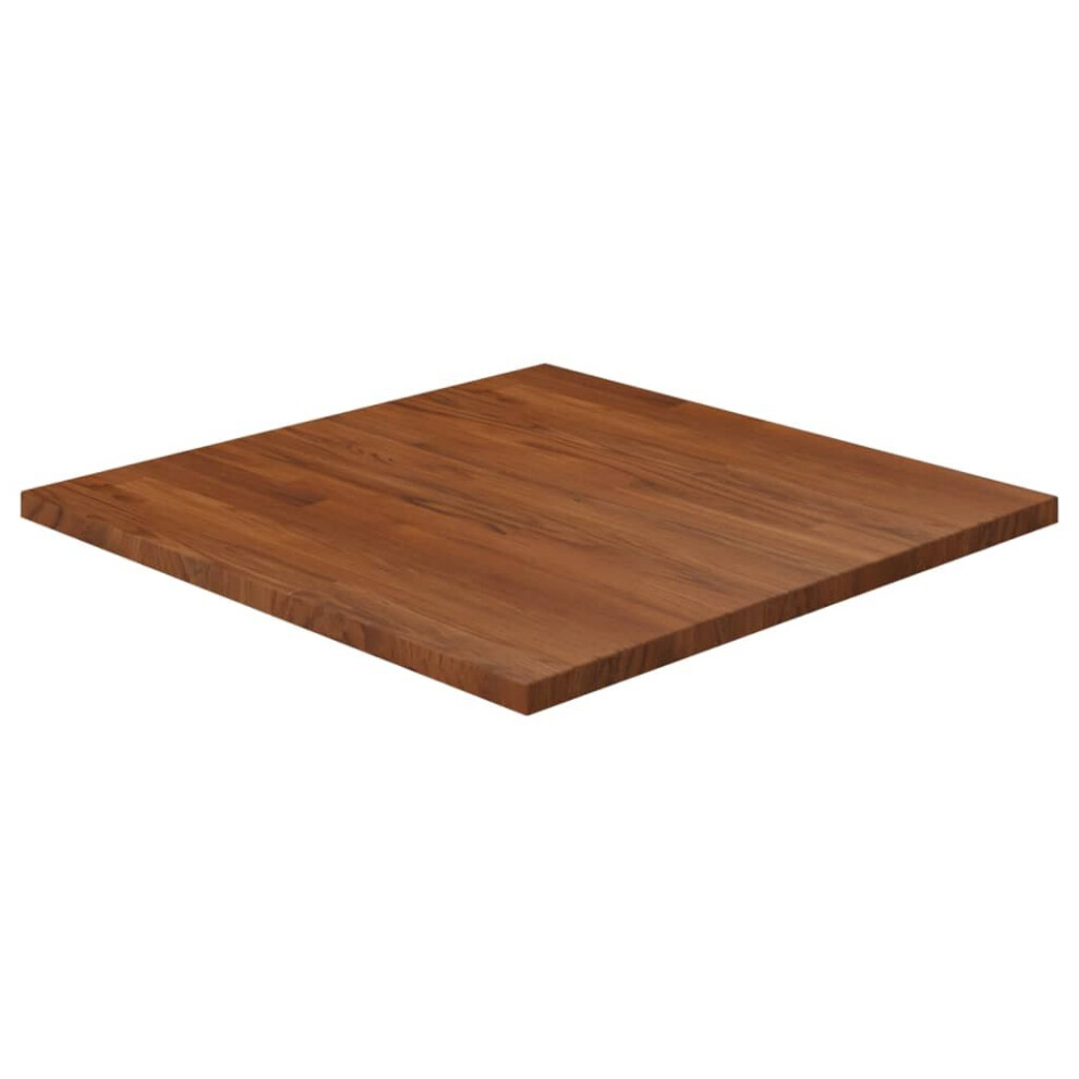 (Dark brown, 70 x 70 x 2.5 cm (L x W x T)) vidaXL Solid Wood Oak Square Table Top Desktop Multi Colours Brown Multi Sizes