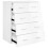 VidaXL (High gloss white) vidaXL Sideboard with 4 Drawers Storage Organiser Cupboard Console Cabinet 2