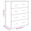 VidaXL (High gloss white) vidaXL Sideboard with 4 Drawers Storage Organiser Cupboard Console Cabinet 7