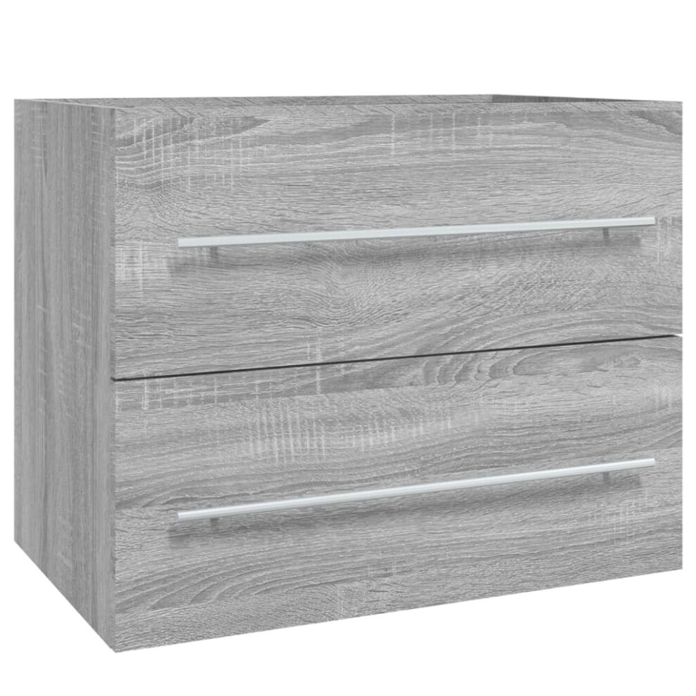 (Grey sonoma) vidaXL Sink Cabinet Engineered Wood Storage Cupboard Multi Colours/Models