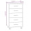 VidaXL (High gloss white) Office Unit Document Storage Organiser with Castors 5 Drawers Multi Colours 3