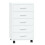 VidaXL (High gloss white) Office Unit Document Storage Organiser with Castors 5 Drawers Multi Colours 1