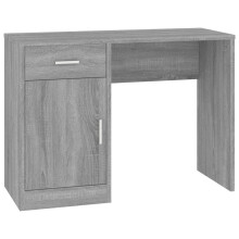 (Grey sonoma) vidaXL Desk with Drawer and Cabinet 100x40x73cm PC Writing Table Multi Colours
