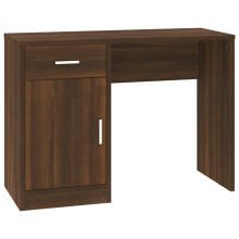 (Brown oak) vidaXL Desk with Drawer and Cabinet 100x40x73cm PC Writing Table Multi Colours