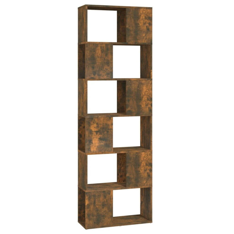 Vidaxl (Smoked Oak) Book Cabinet Room Divider Privacy Screen Organiser Bookcase Highboard Brown