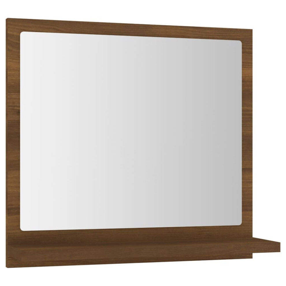 (Brown oak, 40 x 10.5 x 37 cm (W x D x H)) vidaXL Bathroom Mirror Engineered Wood Toilet Wall Mirror Multi Colours/Sizes