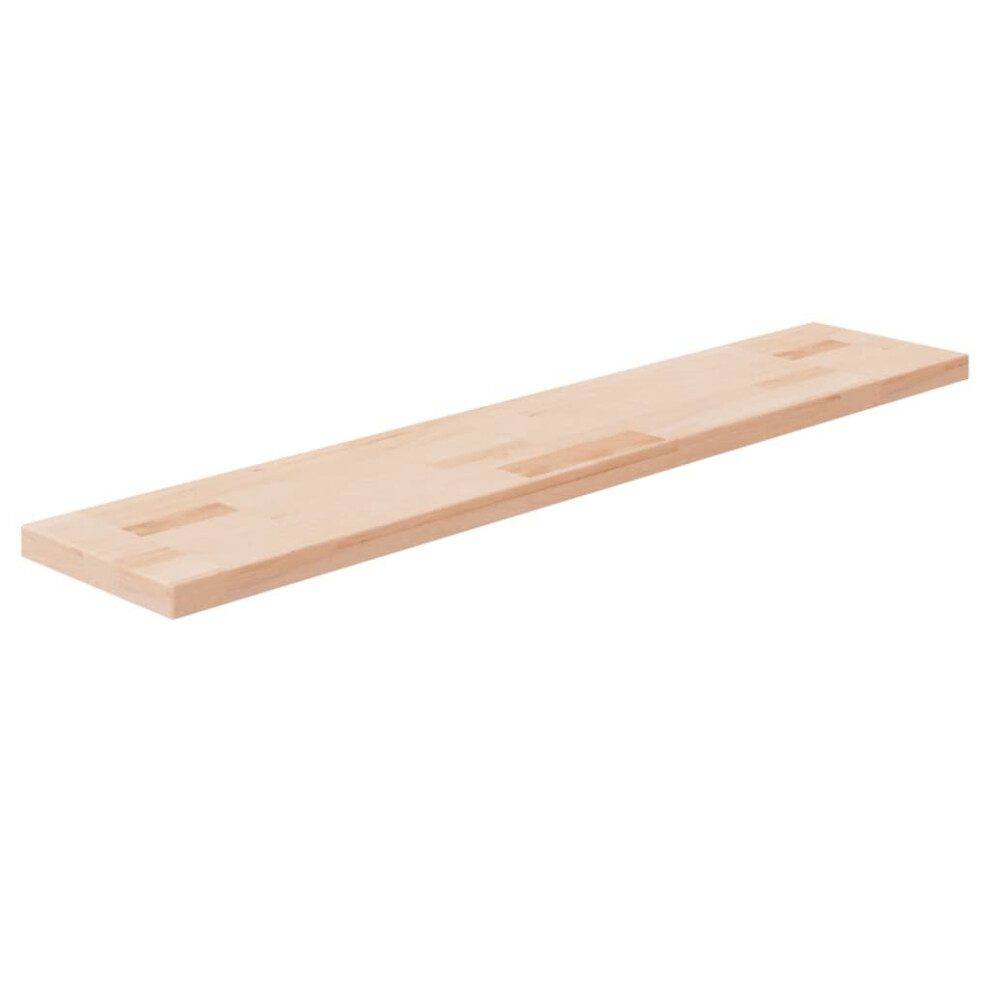 (100 x 20 x 2.5 cm (L x W x H)) vidaXL Solid Wood Oak Shelf Board Untreated Wooden Storage Shelf Multi Sizes