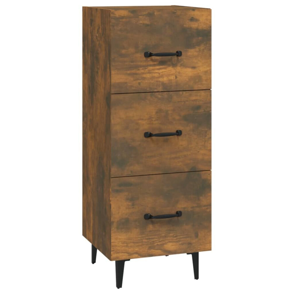 Vidaxl (Smoked Oak) Sideboard Engineered Wood Side Cabinet Home Organiser Multi Colours