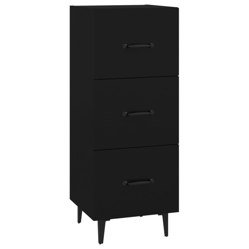 Vidaxl (Black) Sideboard Engineered Wood Side Cabinet Home Organiser Multi Colours Black