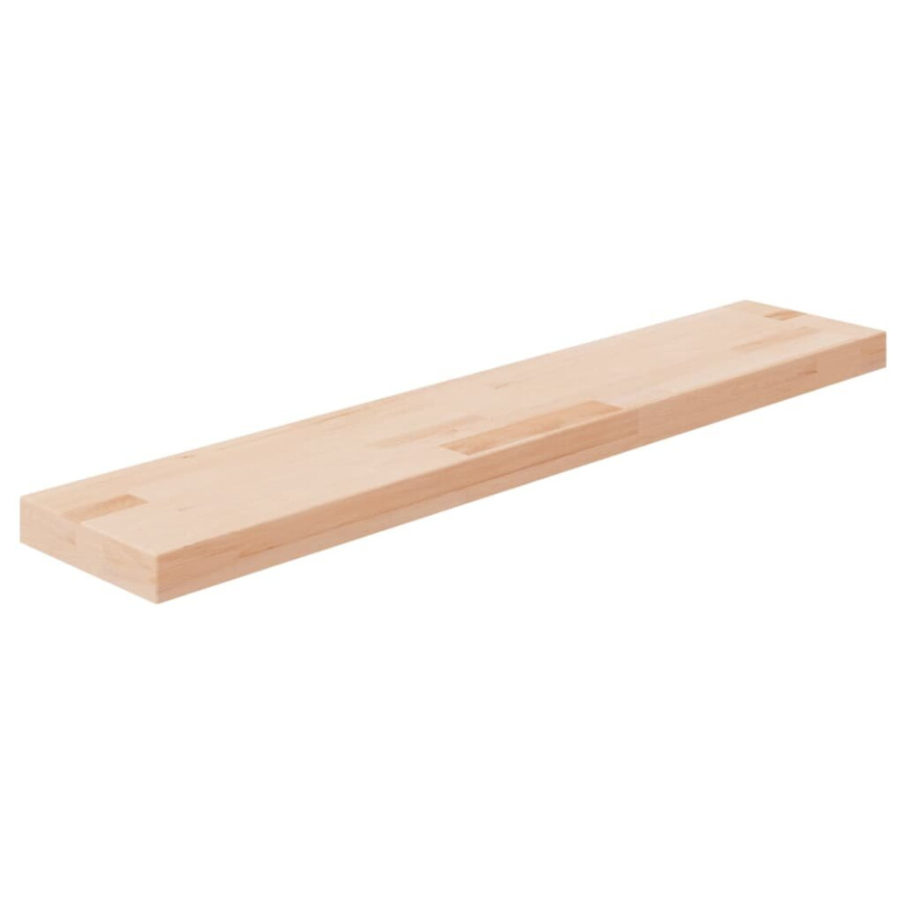 (100 x 20 x 4 cm (L x W x H)) vidaXL Solid Wood Oak Shelf Board Untreated Wooden Storage Shelf Multi Sizes