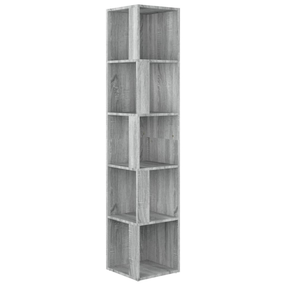 (Grey sonoma, 33 x 33 x 164.5 cm (W x D x H)) vidaXL Corner Cabinet Engineered Wood Home Standing Shelf Multi Colours/Sizes