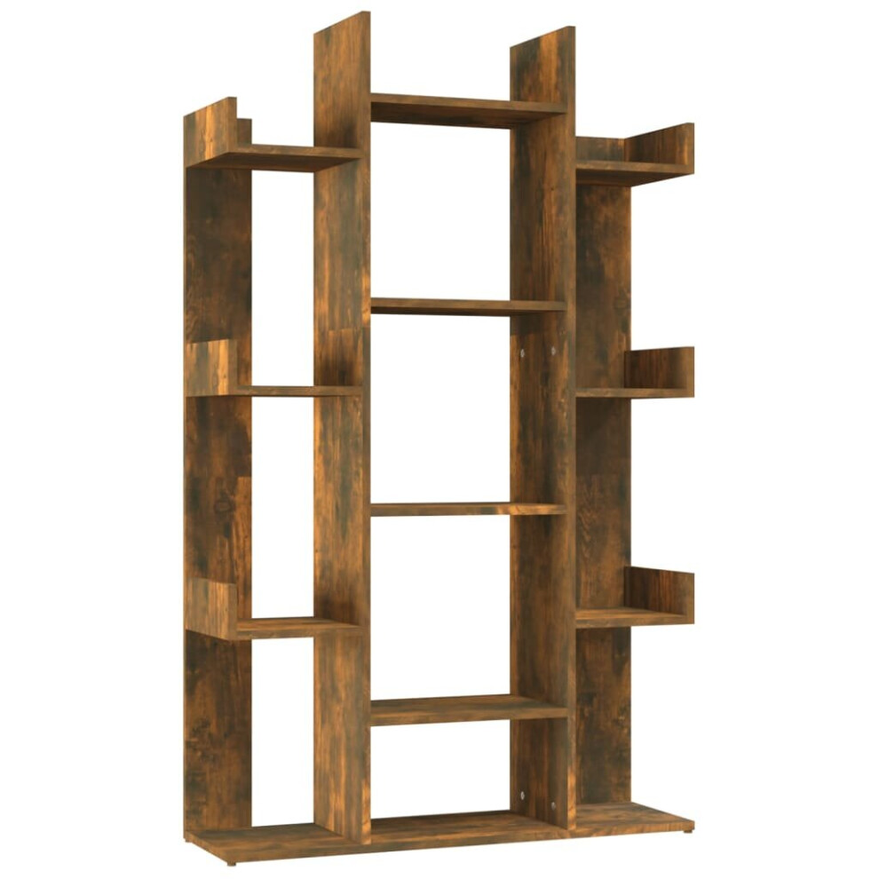 (Smoked oak) vidaXL Book Cabinet Engineered Wood Home Organiser Storage Rack Multi Colours