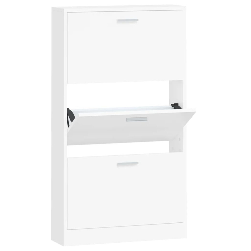 Vidaxl (, 59 X X 108 Cm (W X D X H)) New Wood Shoe Cabinet 5Drawer Organiser Furniture Multi Colours Multi Sizes White Size 17
