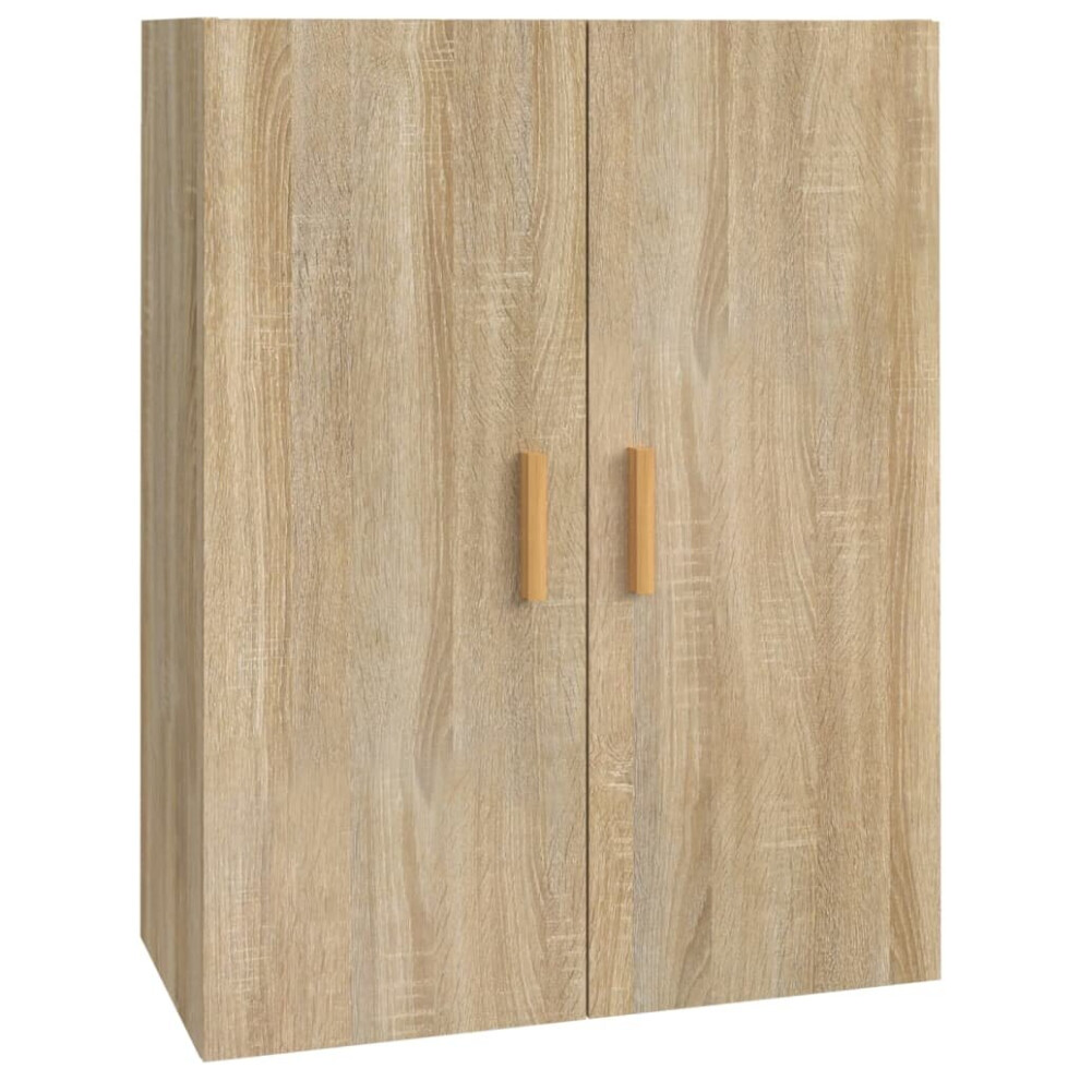 Vidaxl (Sonoma Oak) Hanging Wall Cabinet Storage Cabinet Wall Cupboard Floating Cabinet Brown