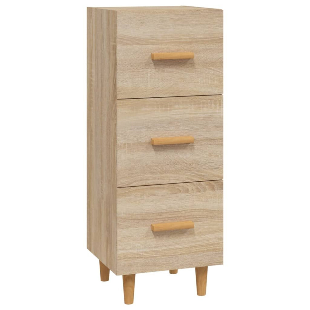 Vidaxl (Sonoma Oak) Sideboard Engineered Wood Side Cabinet Home Organiser Multi Colours Brown