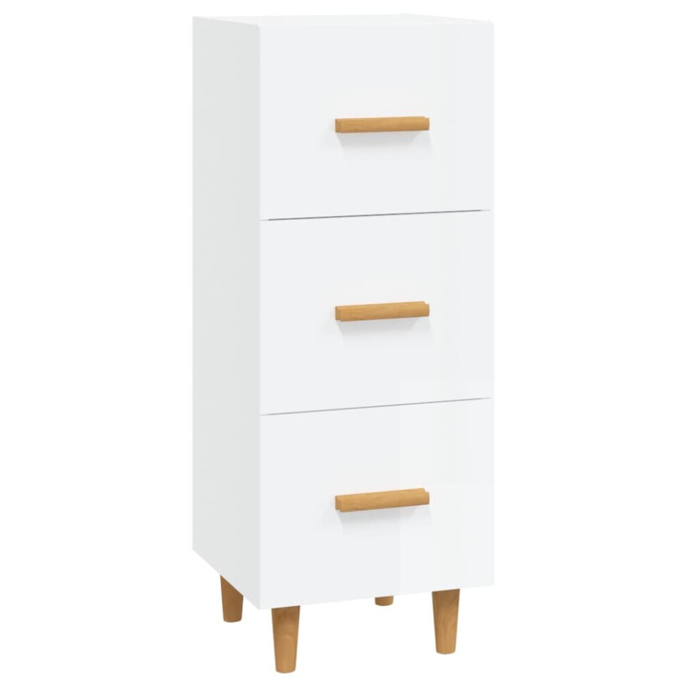 (High gloss white) vidaXL Sideboard Engineered Wood Side Cabinet Home Organiser Multi Colours