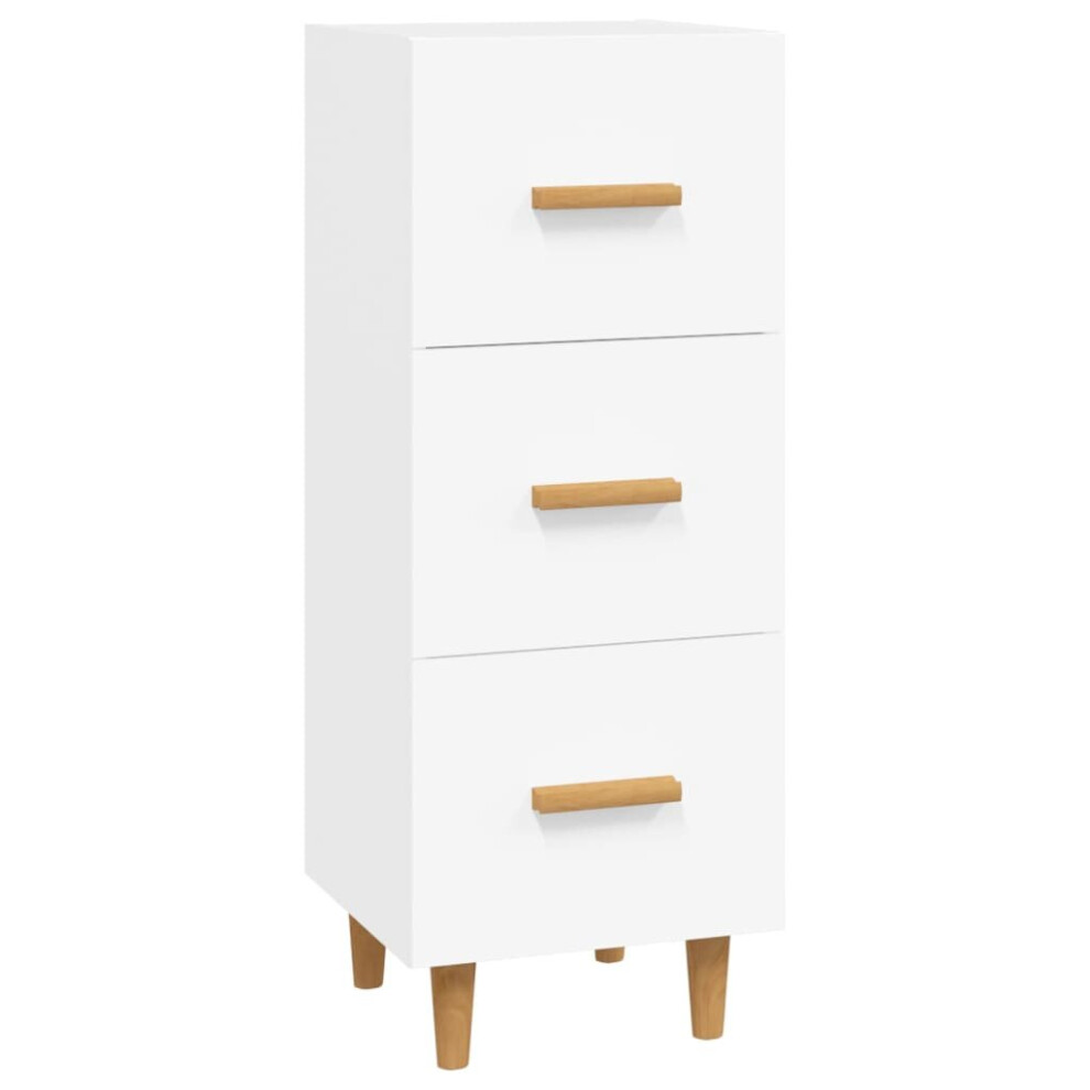 Vidaxl (White) Sideboard Engineered Wood Side Cabinet Home Organiser Multi Colours White