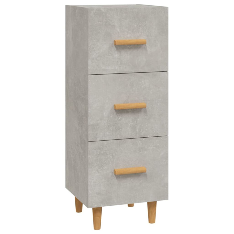 Vidaxl (Concrete ) Sideboard Engineered Wood Side Cabinet Home Organiser Multi Colours Grey