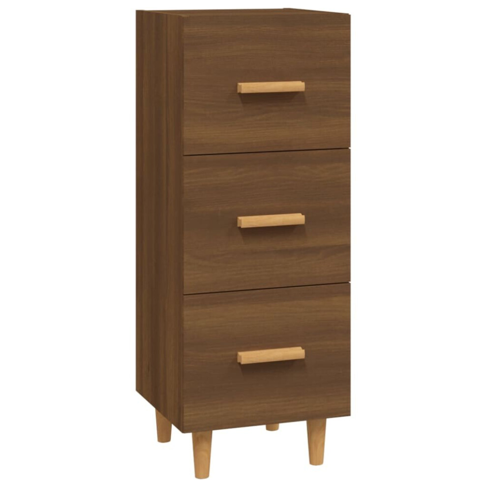 Vidaxl (Brown Oak) Sideboard Engineered Wood Side Cabinet Home Organiser Multi Colours