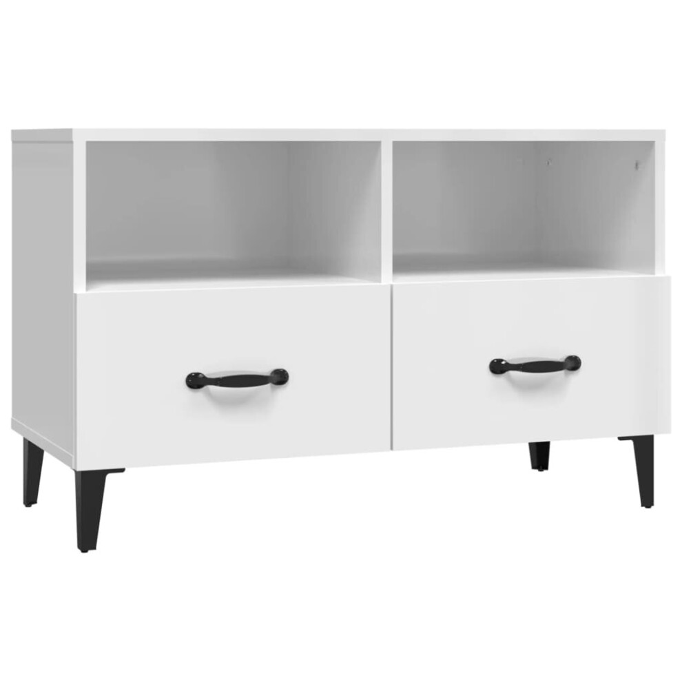 Vidaxl (High Gloss ) Tv Cabinet Engineered Wood Media Hifi Cabinet Tv Console Multi Colours White