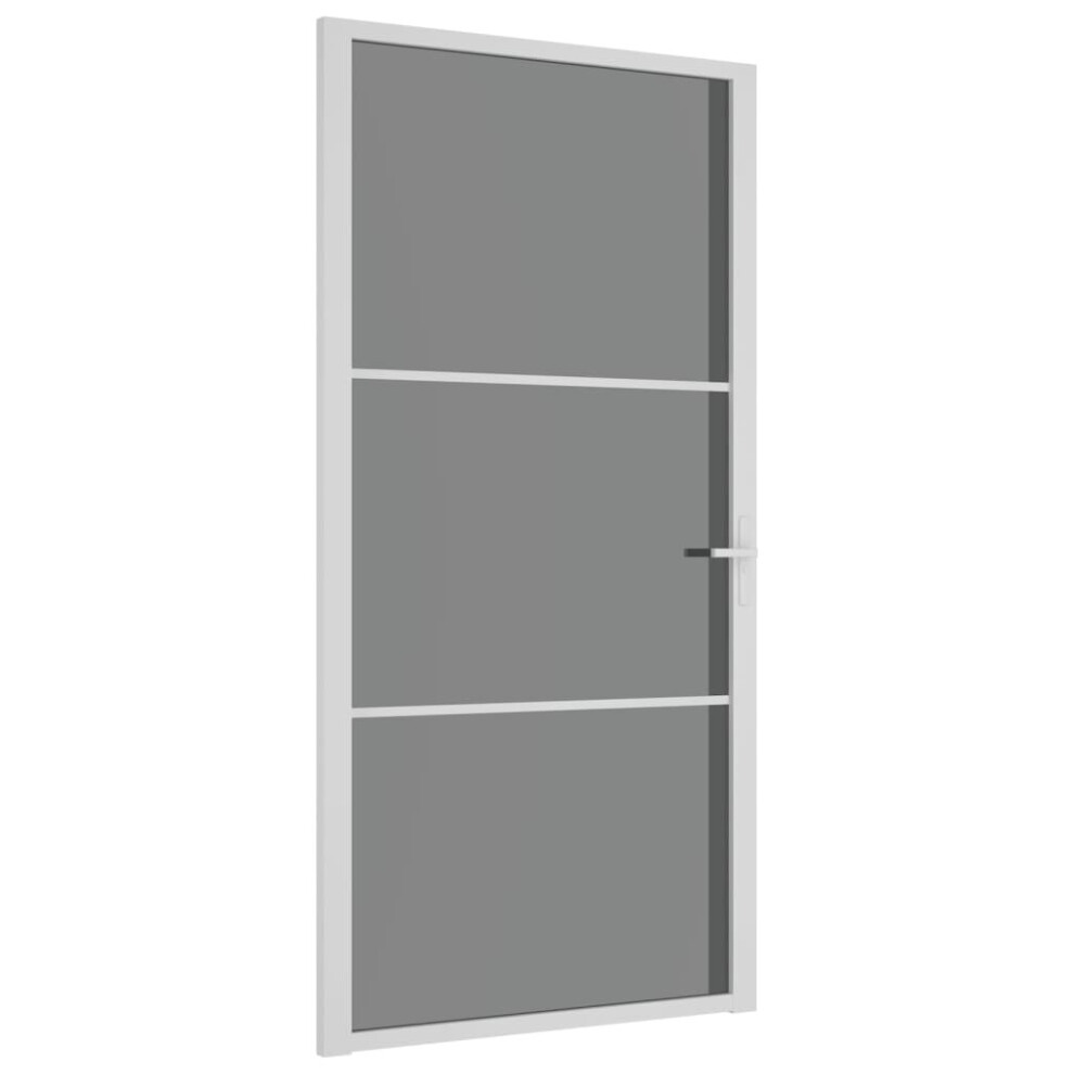 (White and dark transparent, 102.5 x 201.5 cm (W x H)) vidaXL Interior Door ESG Glass and Aluminium Bedroom Door Indoor Inner Door