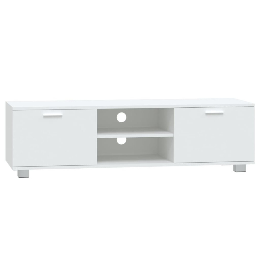 (White, 140 x 40.5 x 35 cm (W x D x H)) vidaXL TV Cabinet Entertainment Centre TV Stand Media TV Unit Engineered Wood